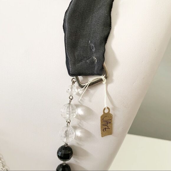 JEWELED ART Handcrafted Satin Nights Ribbon Necklace - Picture 2 of 8